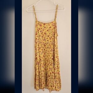 Old Navy | Swing Dress | Mustard Yellow | Floral Print |Size Large
